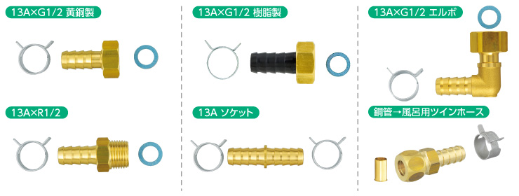 風呂用ツインホース用金具セット